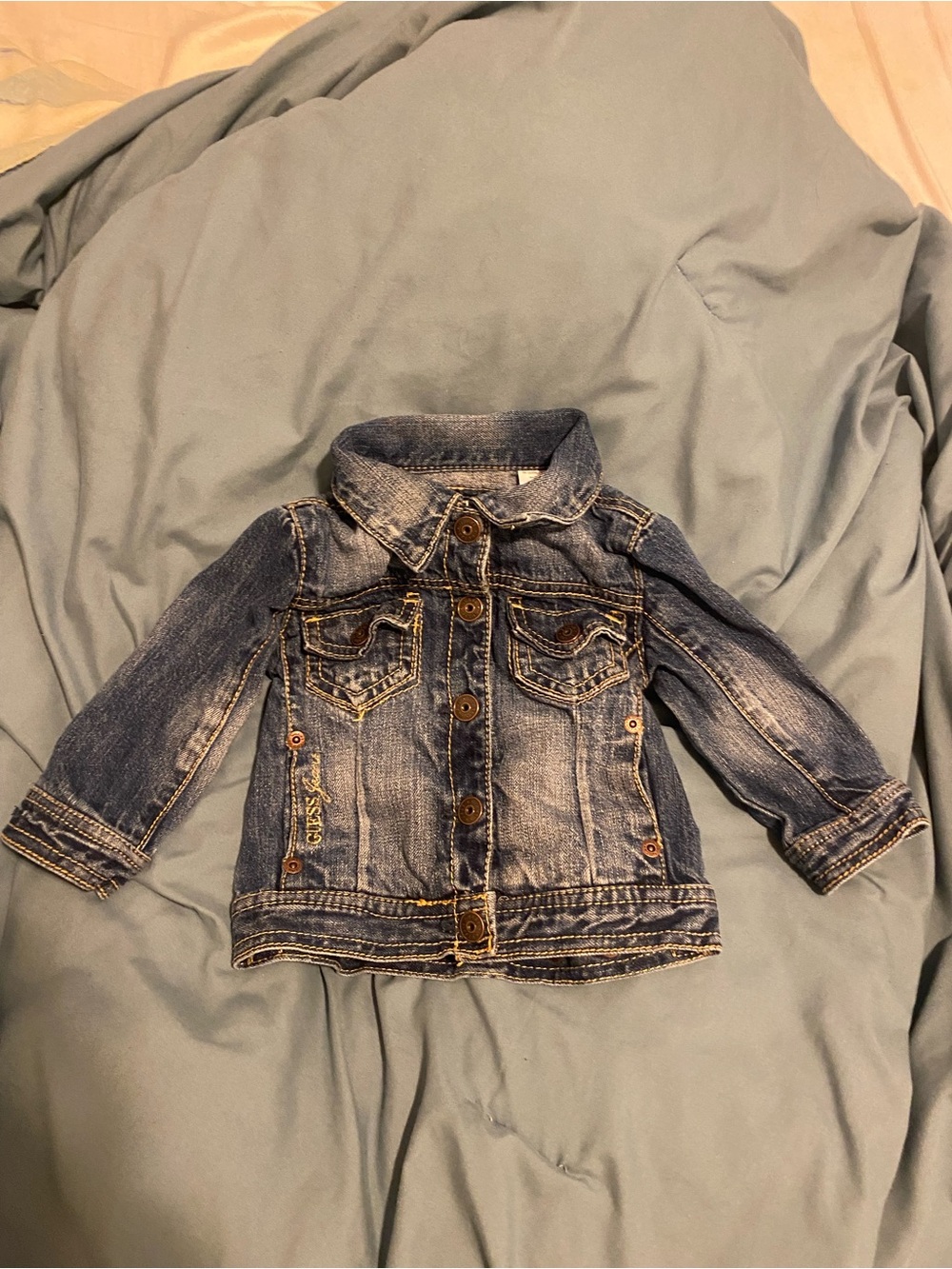 Guess Kids Blue Washed Denim Jacket